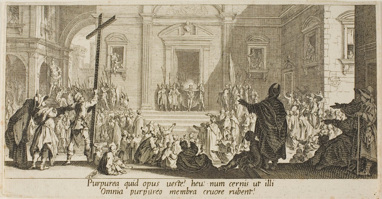 Malý přístav, z různých scén navržených ve Florencii od Jacques Callot