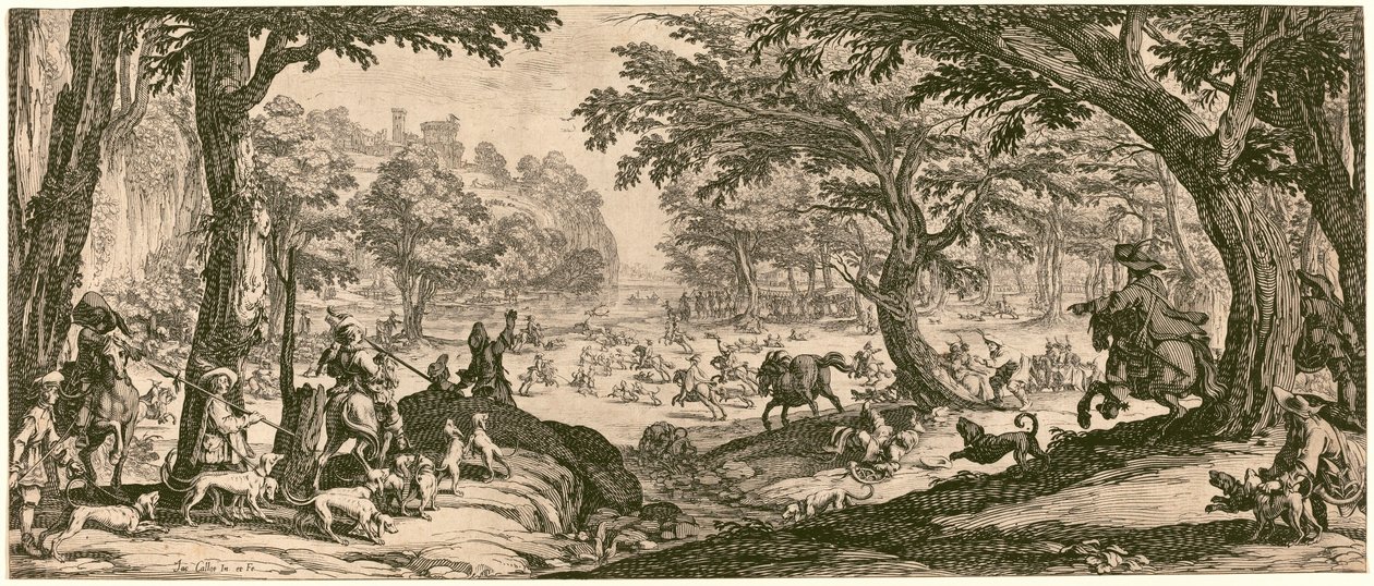 Hon na jelena, pravděpodobně 1619. od Jacques Callot