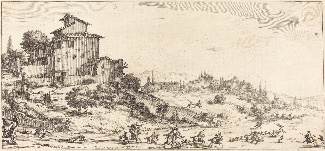 The Stag Hunt, pravděpodobně c. 1630. od Jacques Callot