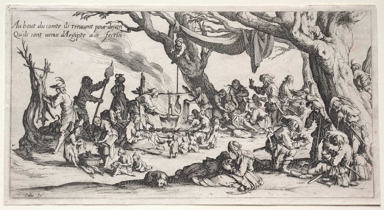 The Bohemians: Místo zastavení: Svátek Čechů od Jacques Callot