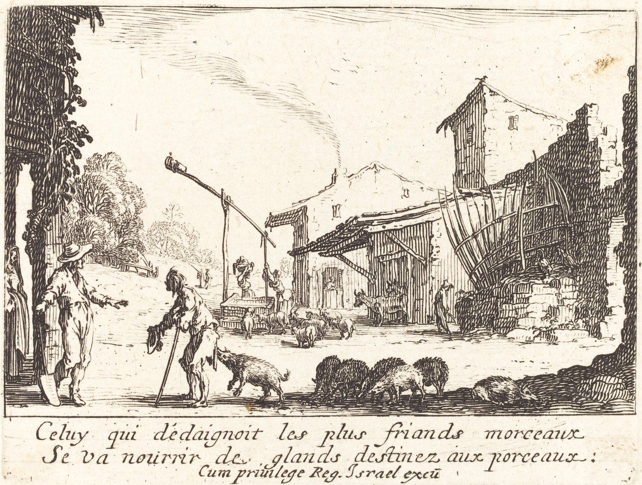 Pastýř vepřů od Jacques Callot