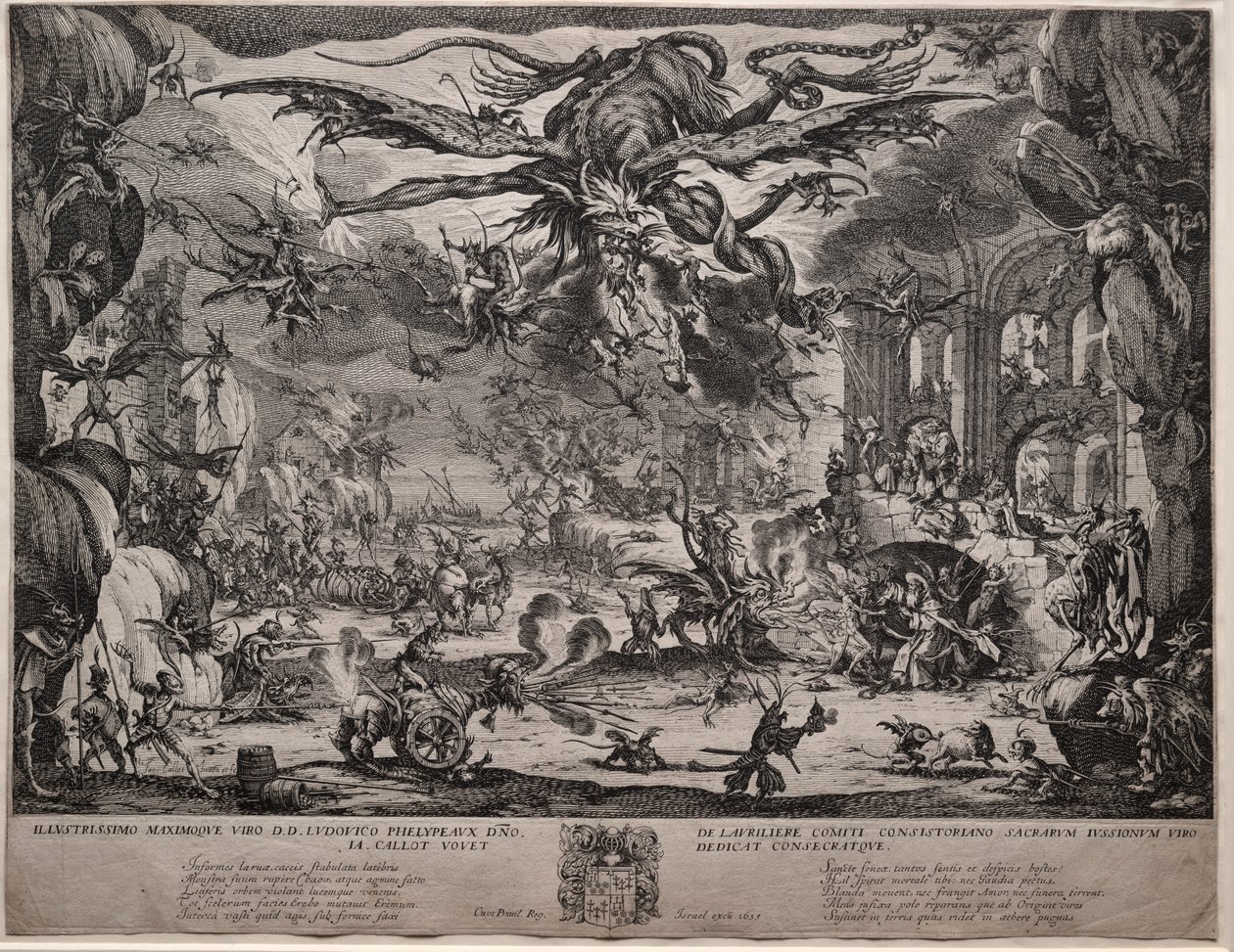 Pokušení svatého Antonína (druhá verze) od Jacques Callot
