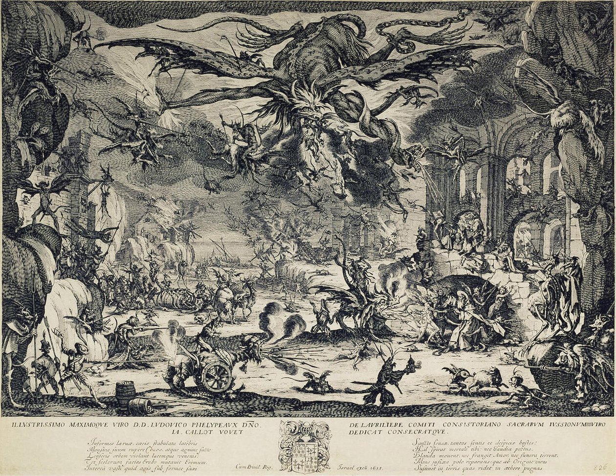 Pokušení svatého Antonína, 1635 od Jacques Callot