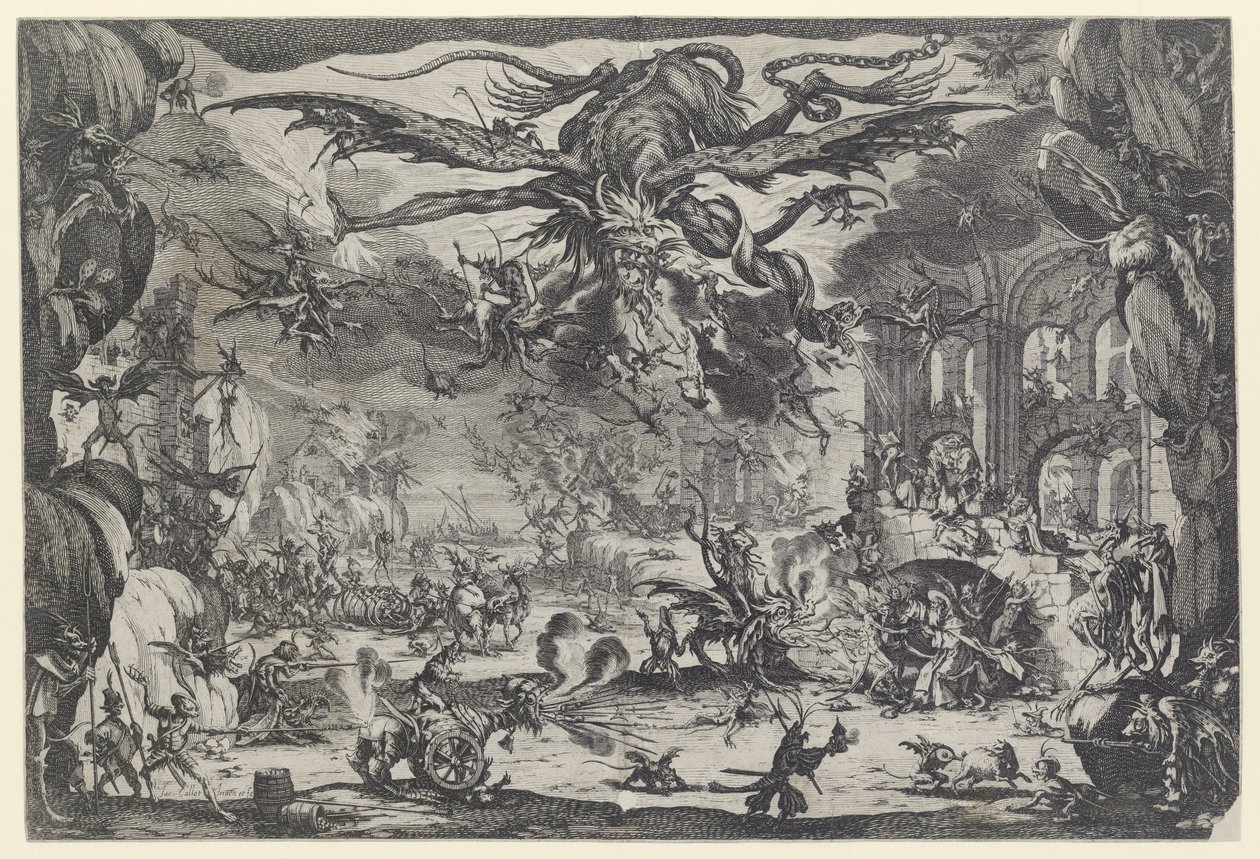 Pokušení svatého Antonína (La tentation de St. Antoine) od Jacques Callot