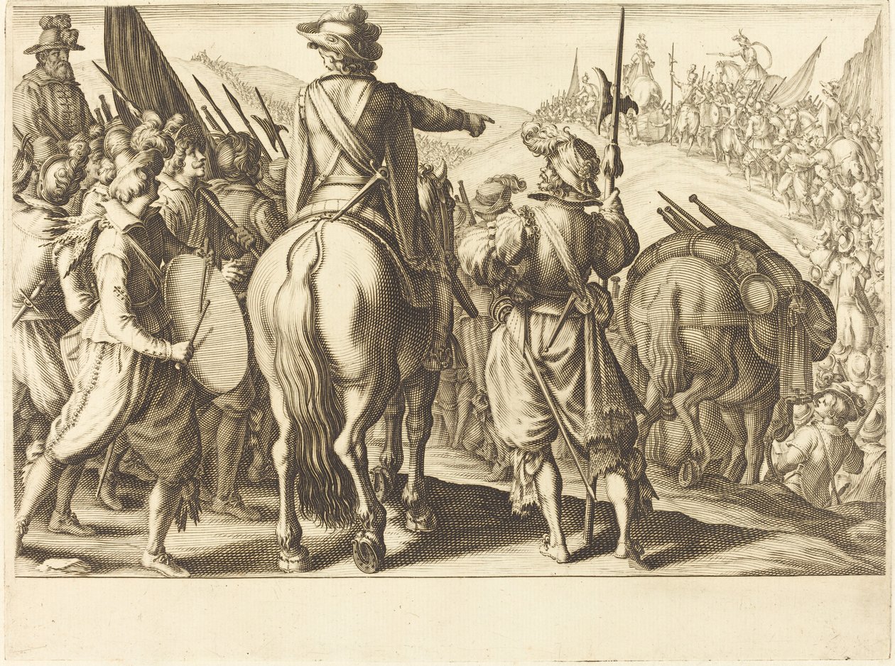 Vojska na pochodu od Jacques Callot