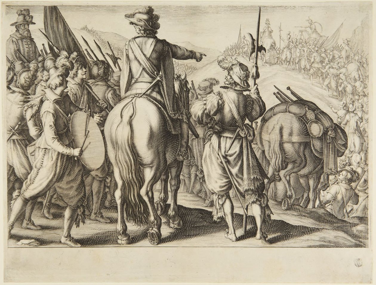 Vojáci na pochodu od Jacques Callot