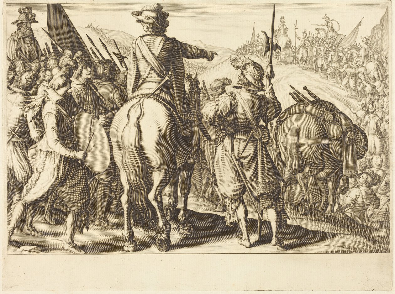Vojska na pochodu od Jacques Callot
