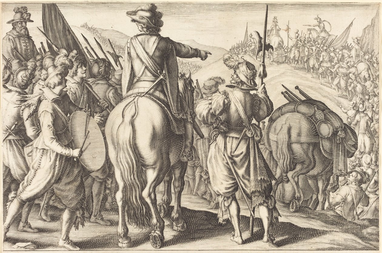 Vojska na pochodu od Jacques Callot