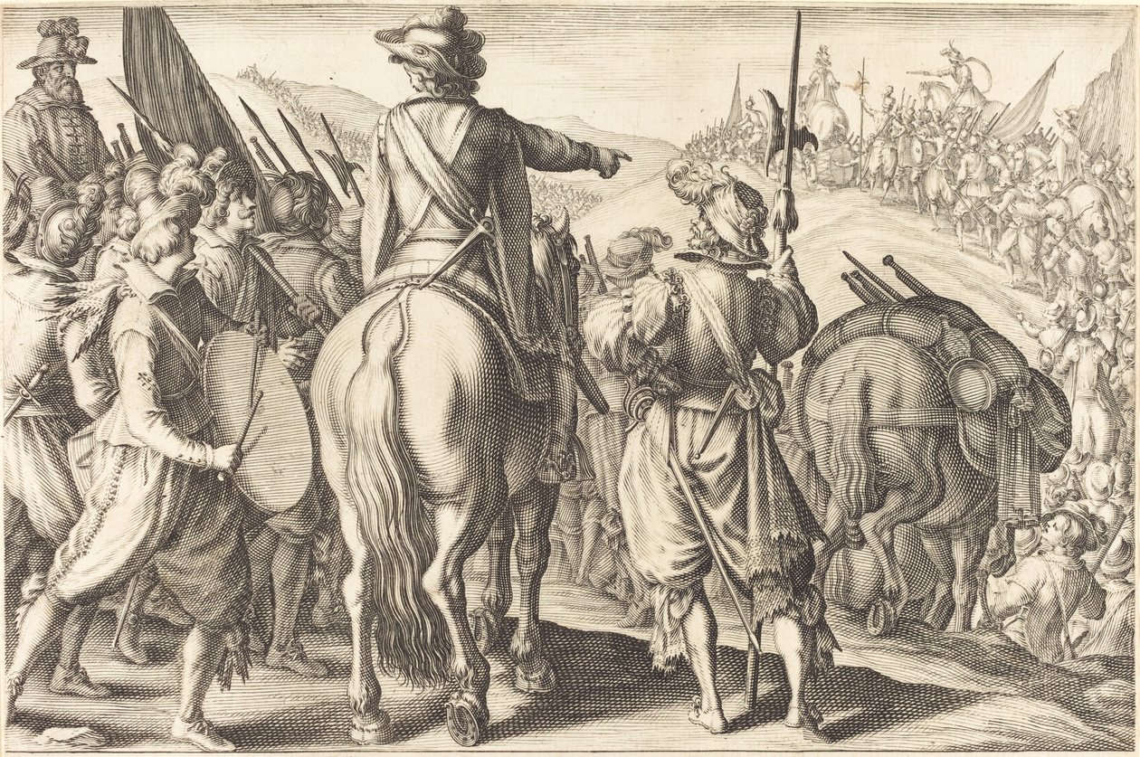 Vojska na pochodu, c. 1614. od Jacques Callot