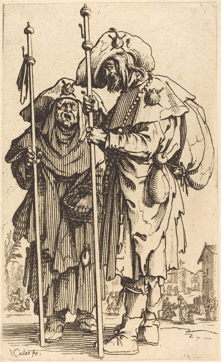 Dva poutníci od Jacques Callot
