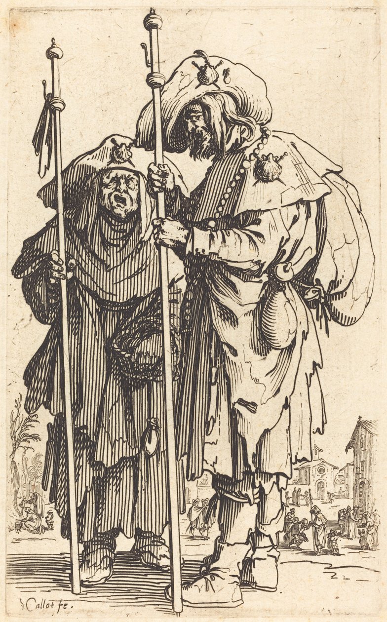 Dva poutníci od Jacques Callot