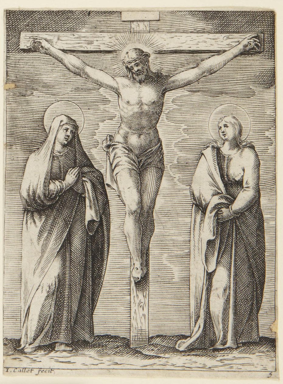 Panna Maria a sv. Jan u paty kříže od Jacques Callot