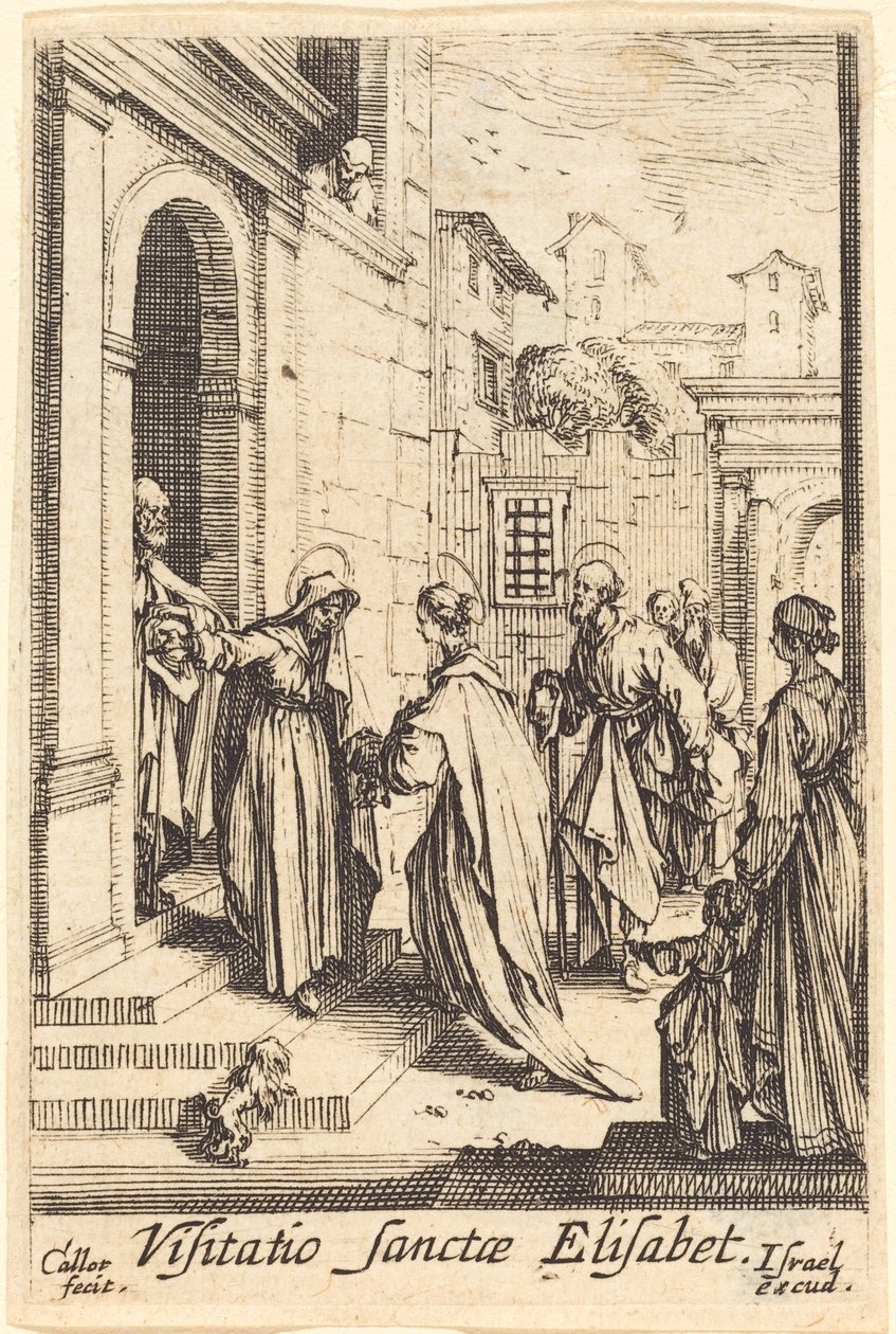 Navštívení, v roce 1630 nebo později. od Jacques Callot