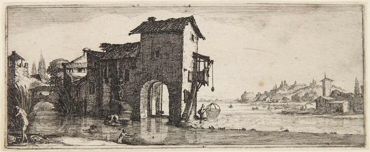 Vodní mlýn od Jacques Callot