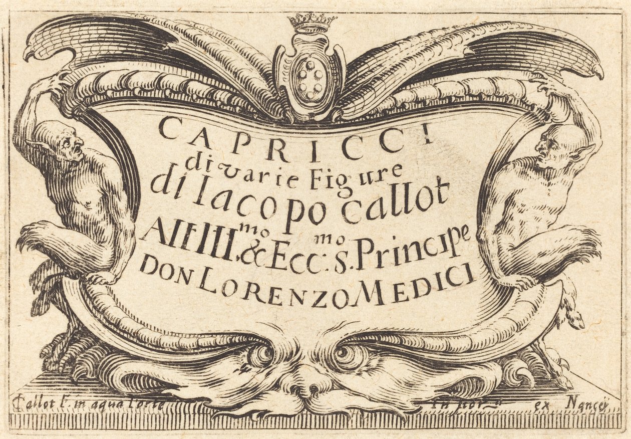 Titulní strana pro "The Capricci" od Jacques Callot