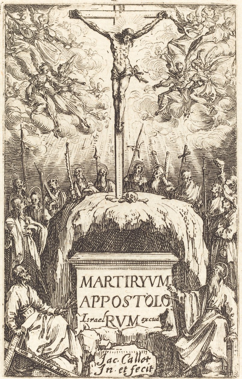 Titulní strana pro „Mučednictví apoštolů“ od Jacques Callot
