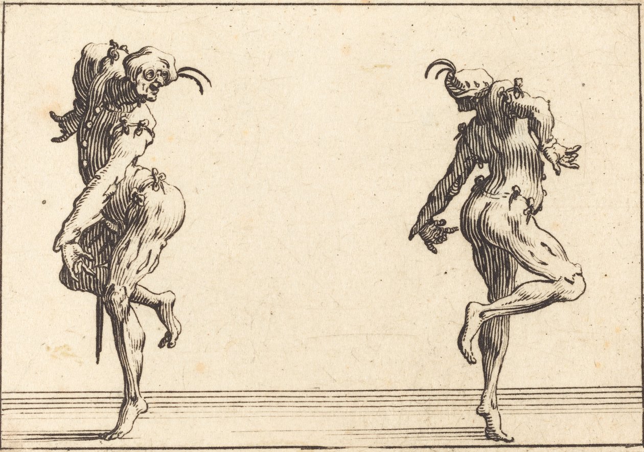 Tančící dva Pantaloony od Jacques Callot