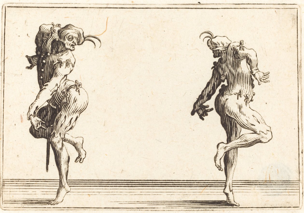 Tančící dva Pantaloony od Jacques Callot