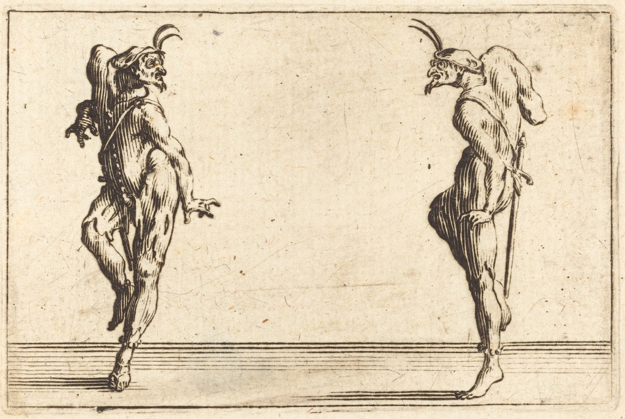 Tančící dva Pantaloony od Jacques Callot