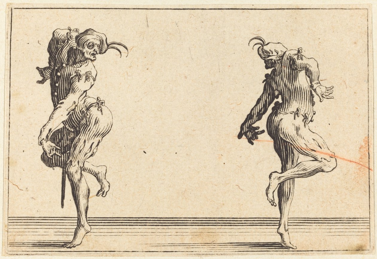 Tančící dva Pantaloony od Jacques Callot