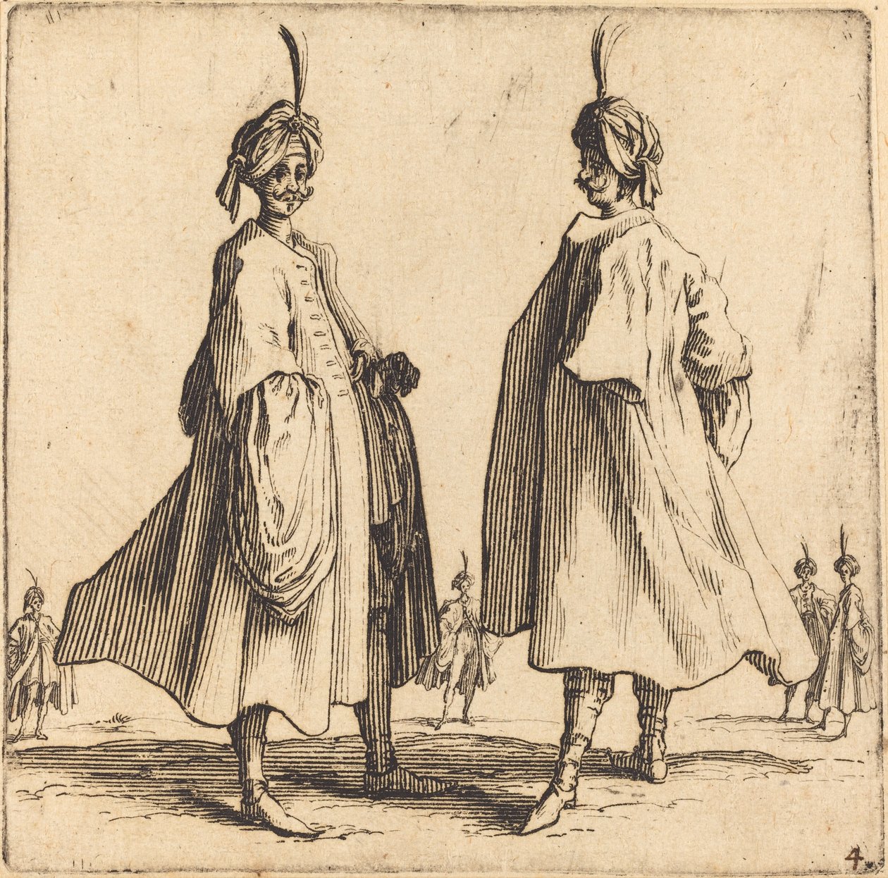 Dva Turci, 1617 a 1621. od Jacques Callot