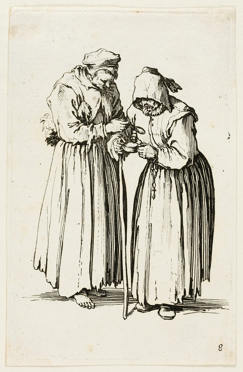 Two Women Beggars, deska osm z The Beggars od Jacques Callot