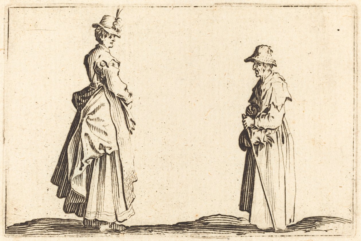 Dvě ženy v profilu od Jacques Callot