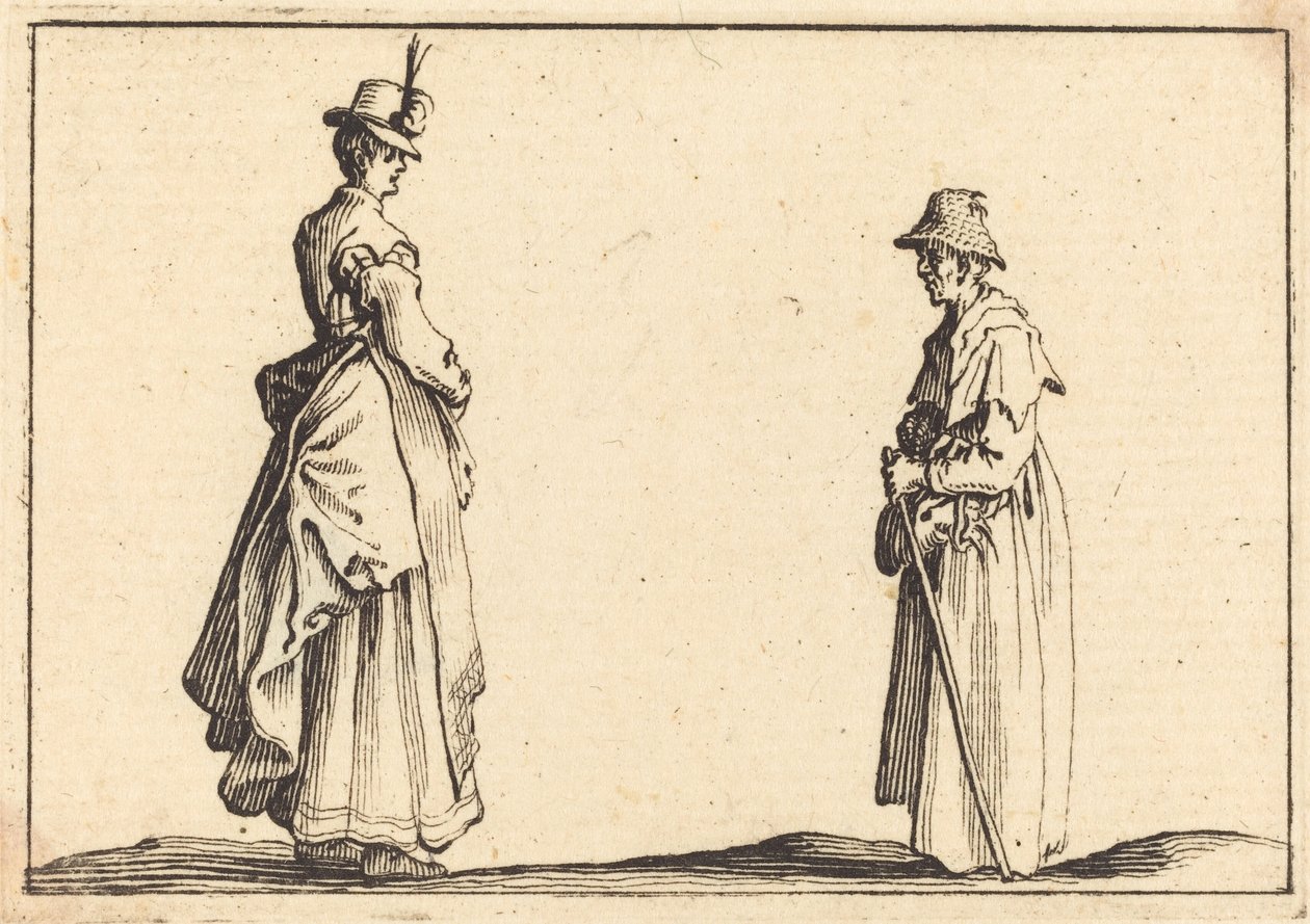 Dvě ženy v profilu od Jacques Callot