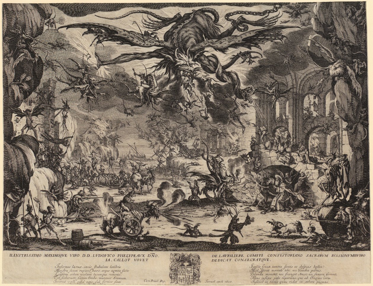 Pokušení svatého Antonína [2: verze, Nancy] od Jacques Callot