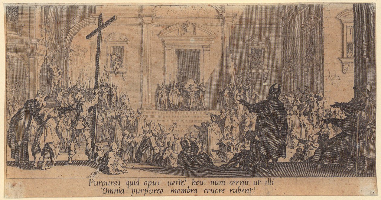 Ukřižování Krista, list č. 3 ze série „Velké pašije“ od Jacques Callot