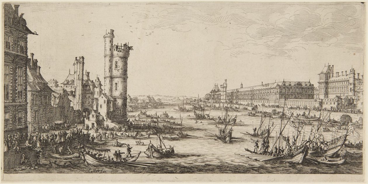 Pohled na Louvre od Jacques Callot
