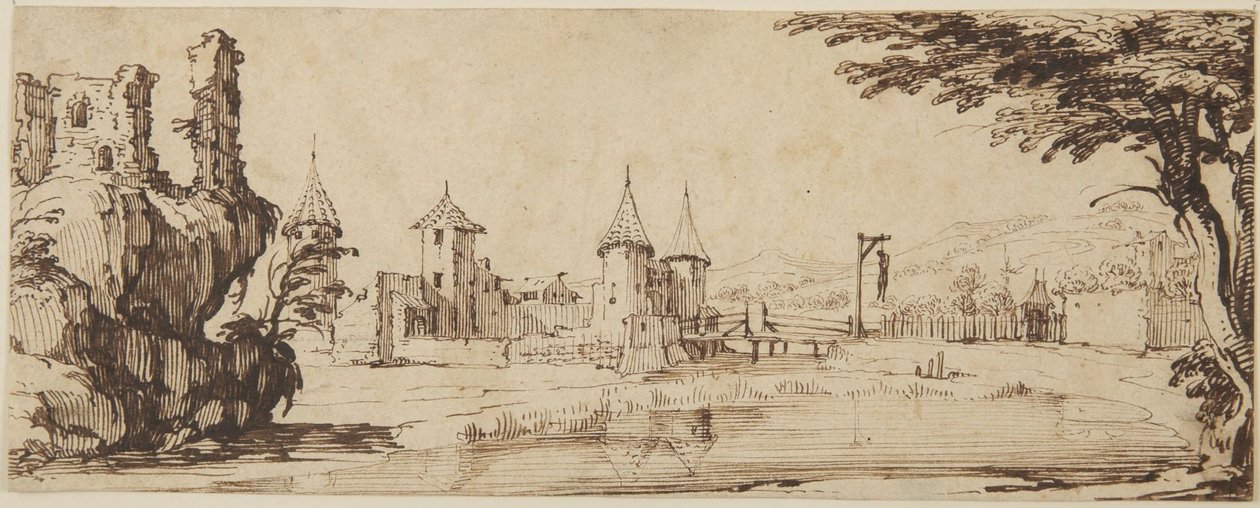 Pohled na hrad od Jacques Callot