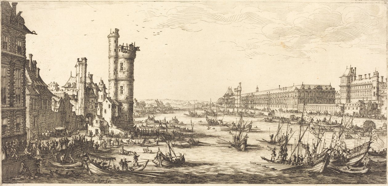 Pohled na Louvre od Jacques Callot