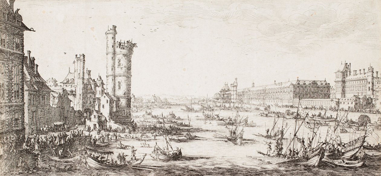 Pohled na Louvre od Jacques Callot