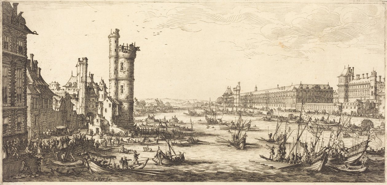 Pohled na Louvre od Jacques Callot