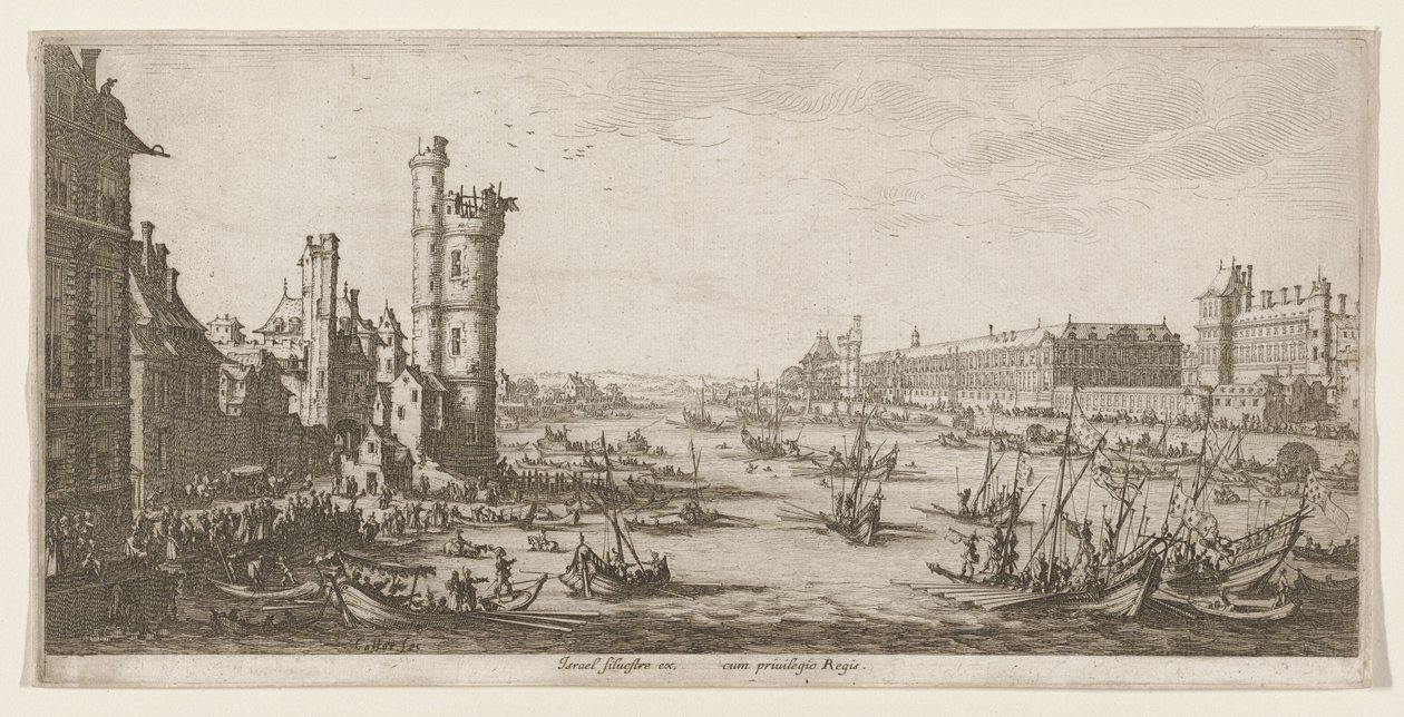 Pohled na Louvre od Jacques Callot