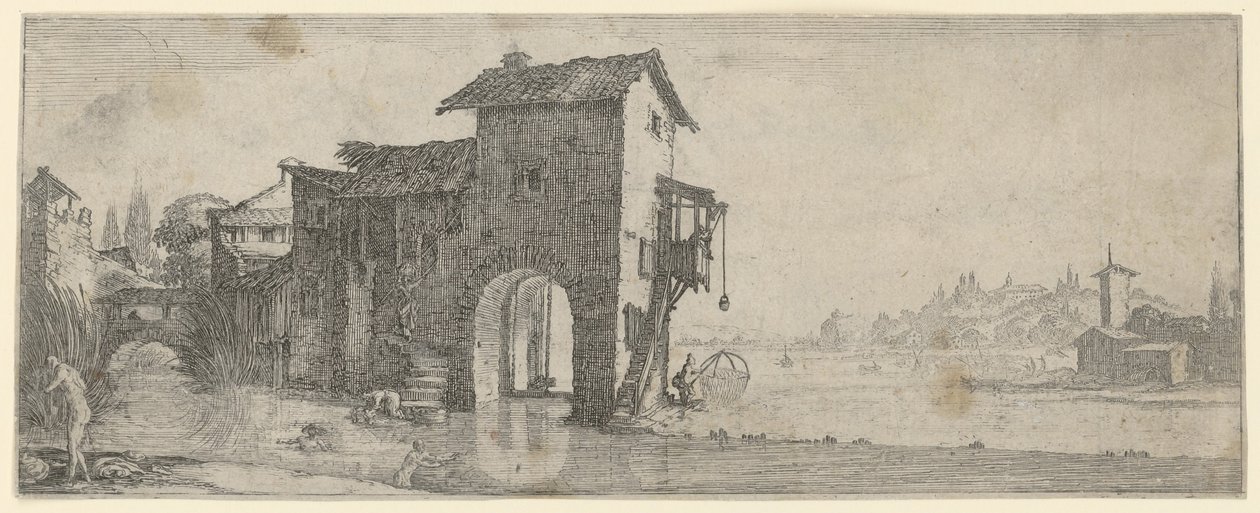 Vodní mlýn od Jacques Callot