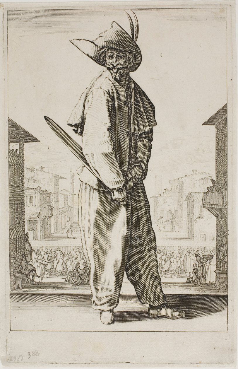 Zanni, z filmu Tři italští komici od Jacques Callot