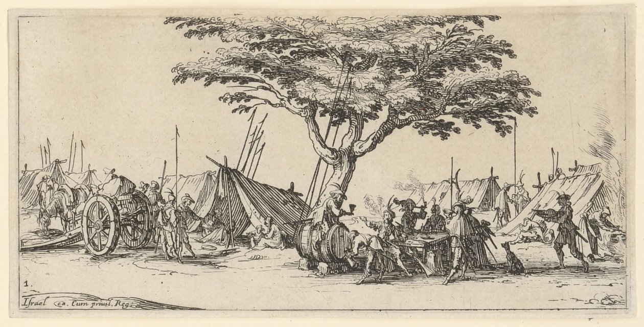 Stanový tábor od Jacques Callot