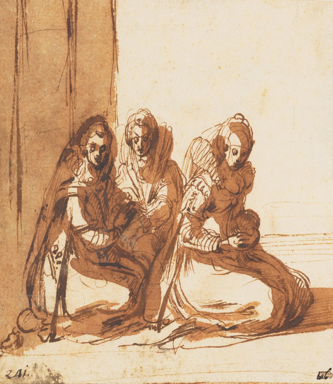 Sedící ženy od Jacques Callot