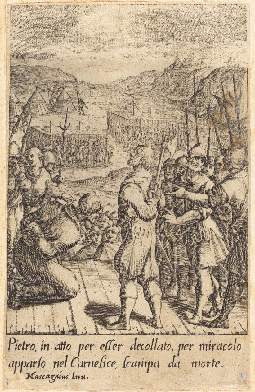 Viselec od Jacques Callot after Donato Mascagni