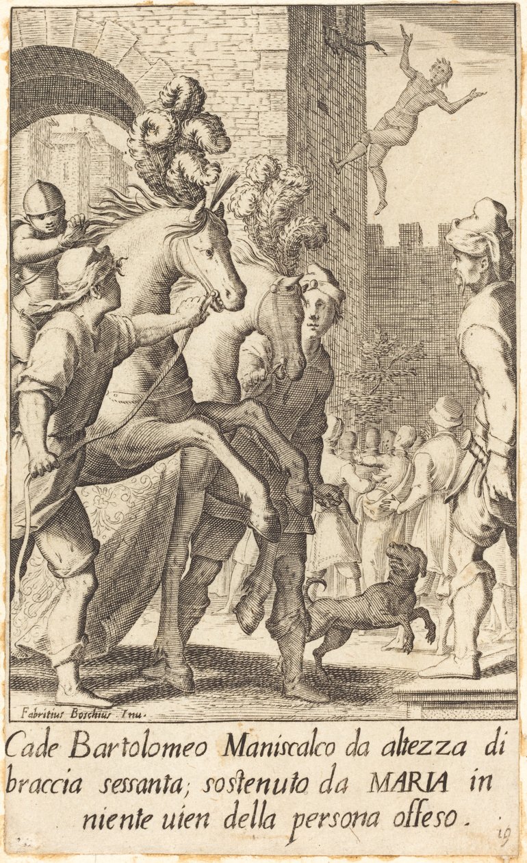 Bartolomeo, podkovář od Jacques Callot after Fabrizio Boschi