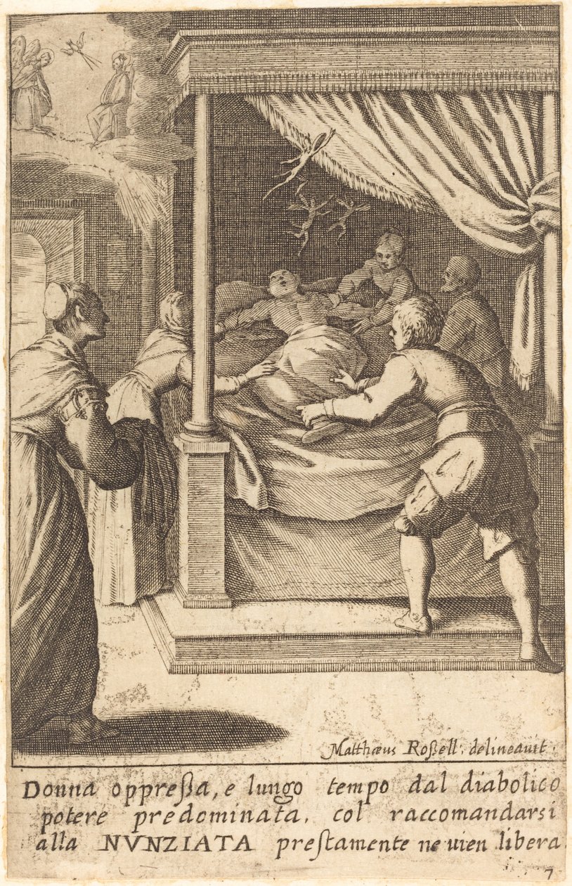 Utlačovaná žena od Jacques Callot after Matteo Rosselli