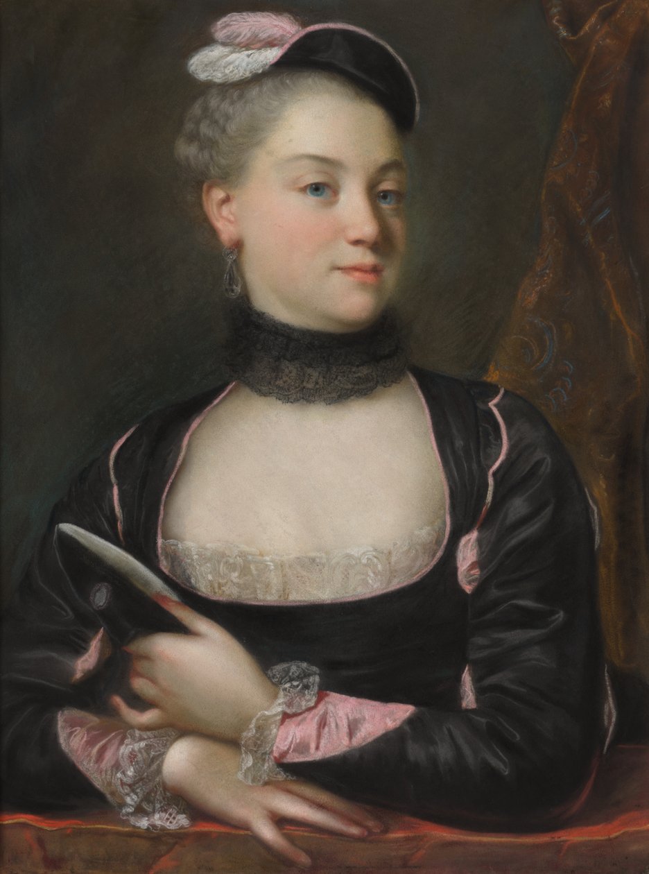 Portrét francouzské herečky, c. 1746. od Jacques Charles Allais