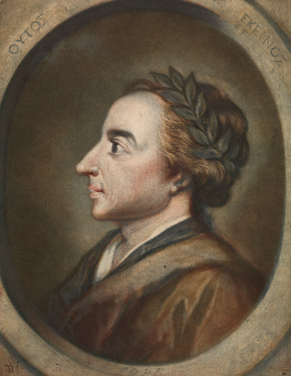 Alexander Pope, básník 1744 od Jacques Christophe Le Blon