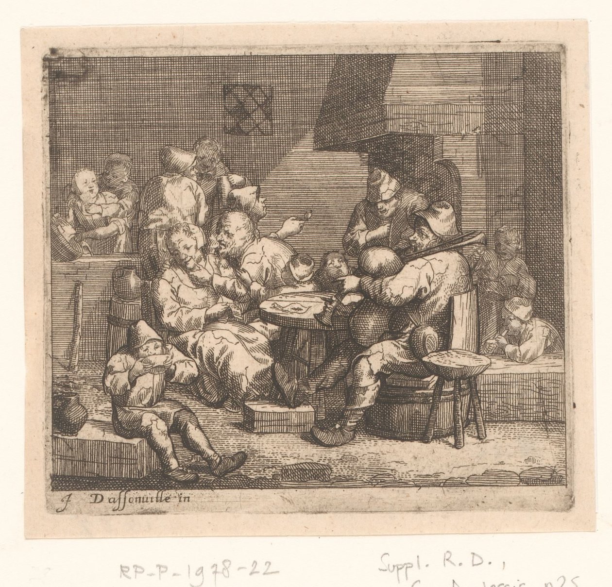 Scéna v hostinci od Jacques Dassonville (attributed to)