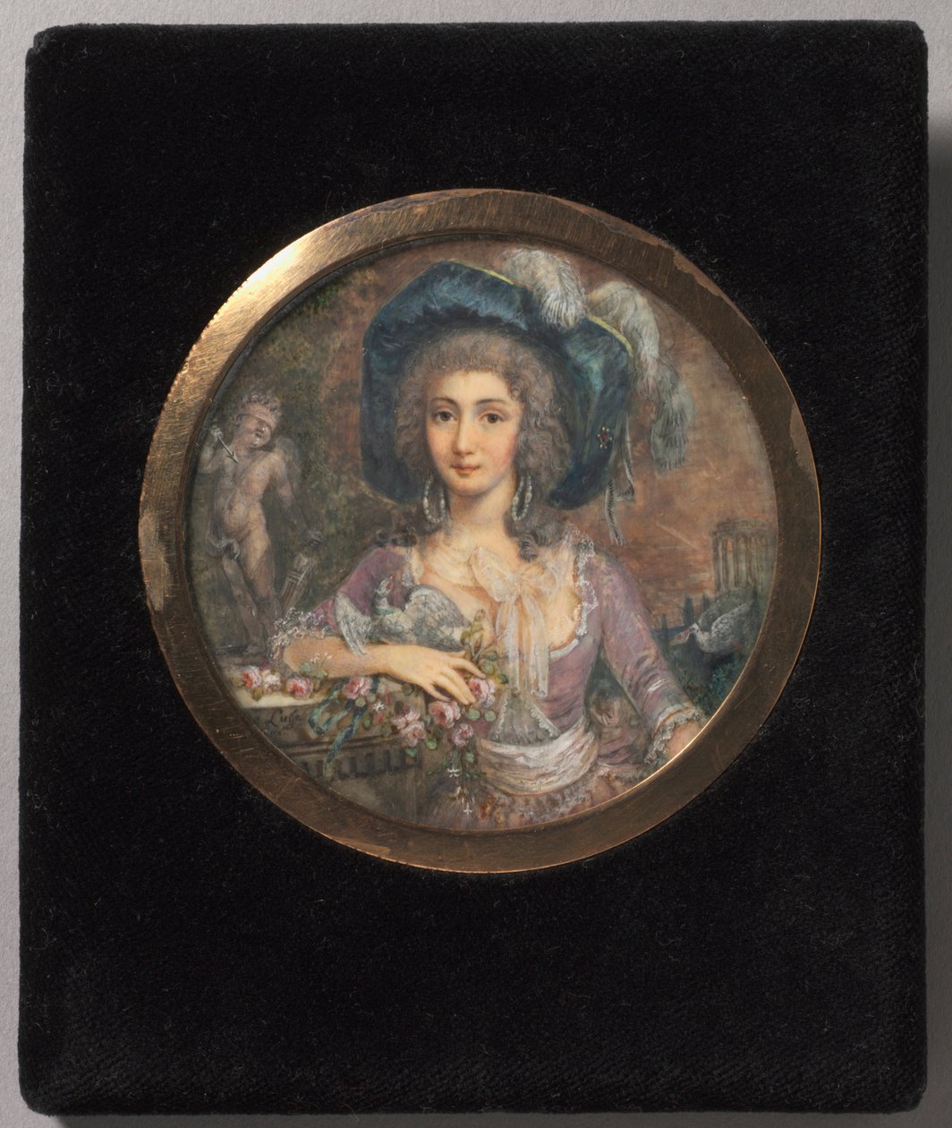 Portrét mademoiselle Colombi, 1788. od Jacques Delusee