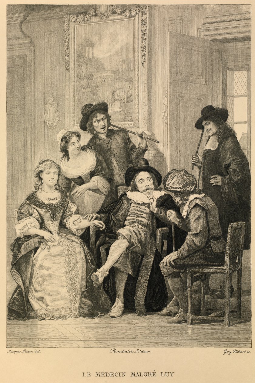 Moliérův Le medecin malgre lui od Jacques Edmond Leman