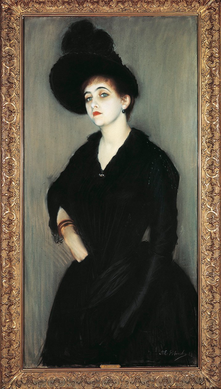 Francie, Paříž, Portrét Madame Adelaide Vasnier od Jacques Emile Blanche