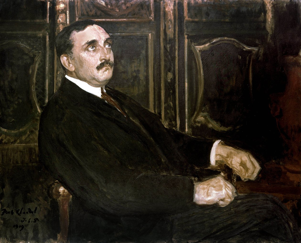 Francouzský spisovatel a diplomat Paul Claudel, 1919 od Jacques Emile Blanche